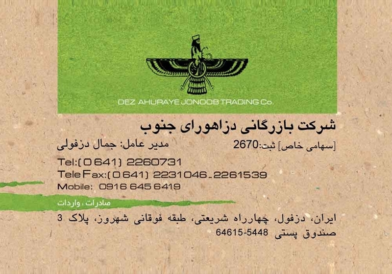 کارت ویزیت pvc - داتکو - 2259