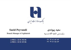 کارت ویزیت pvc - داتکو - 1989