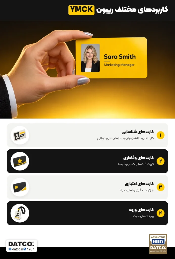 کاربردهای ریبون YMCK