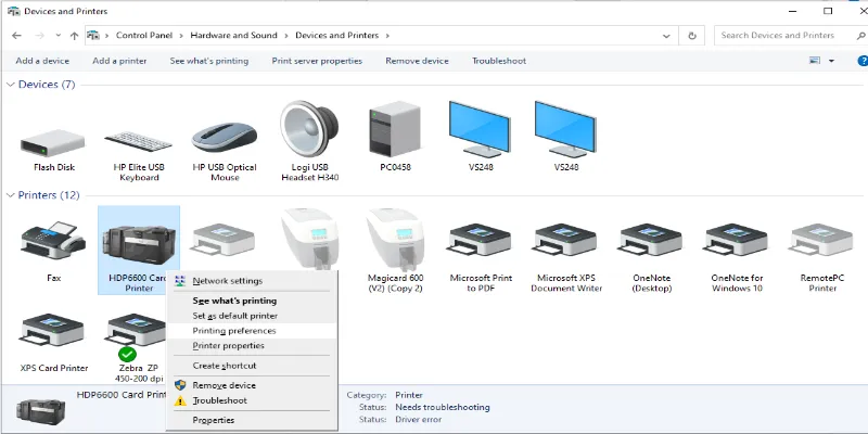وصل کردن پرینتر کارت به pc