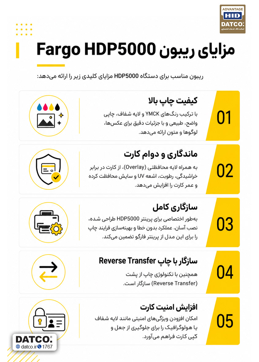 مزایای ریبون HDP5000