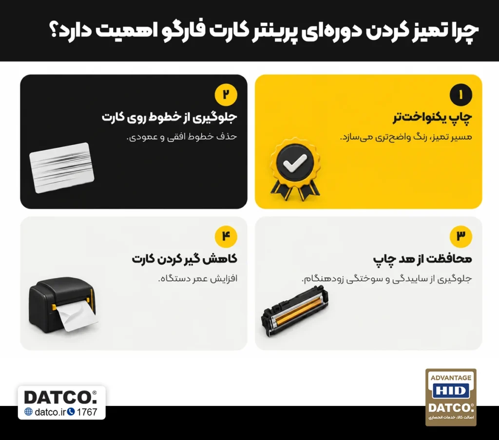 اهمیت تمیز کردن دورهای پرینتر کارت فارگو